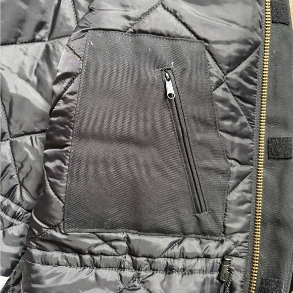 Men’s Black C03 Arctic Quilt Lined Traditional Duck Coat  Sz L - Picture 13 of 16